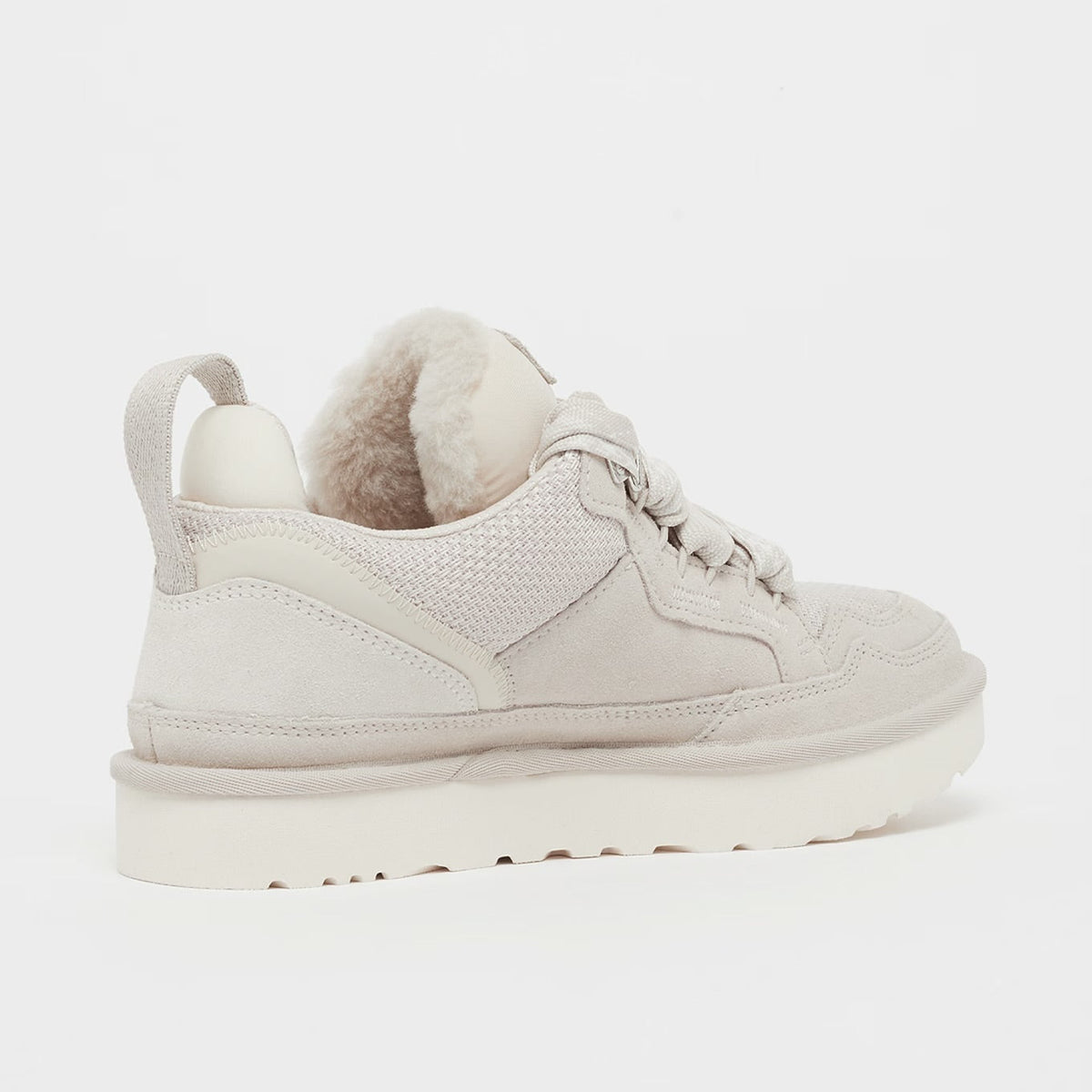 UGG Lowmel Ceramic sneakers donna in pelle scamosciata bianco, dettaglio suola
