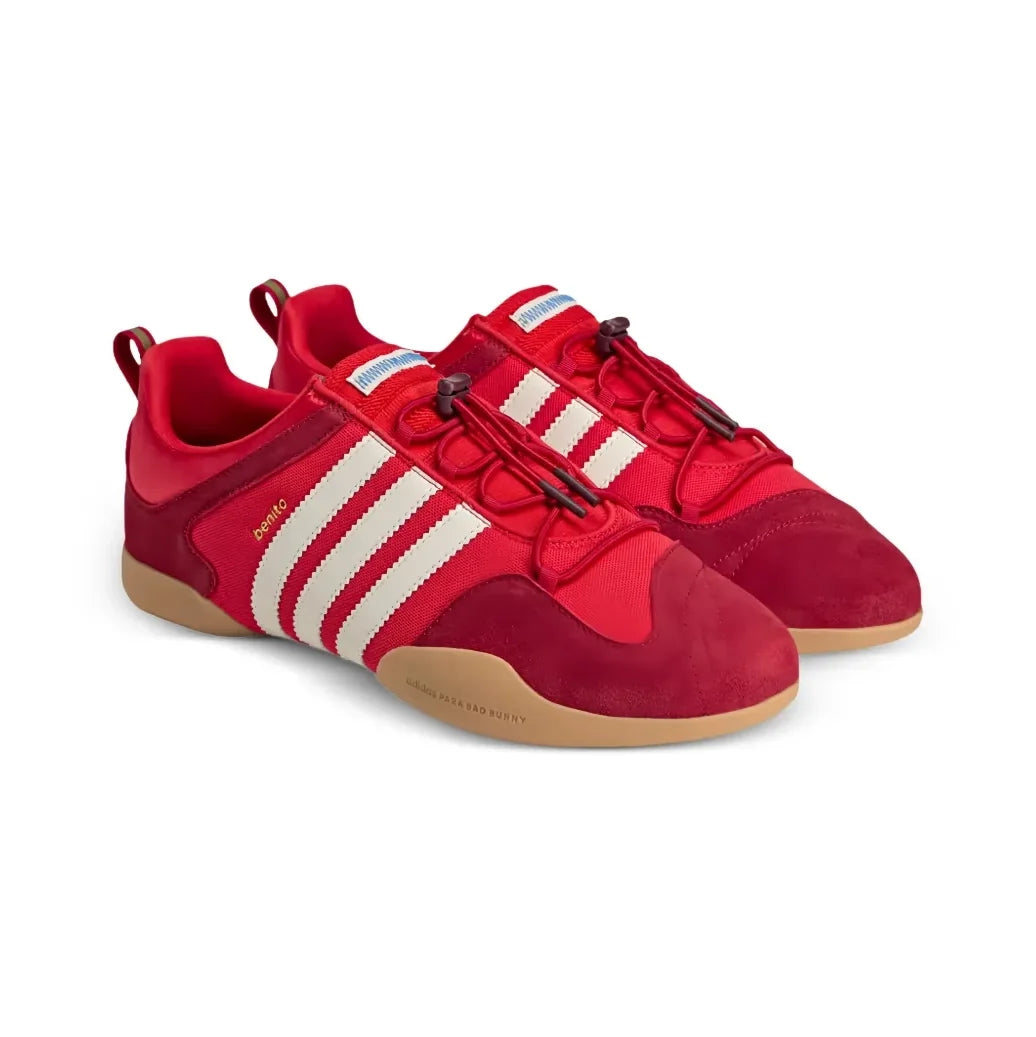 Adidas Ballerine Flamboyan Vivid Red x Bad Bunny ballerine donna in rosso - vista frontale