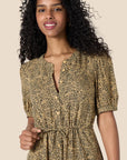 Vestito Donna Krishna – Taglio A-Line Sagomato, Maniche Corte e Gonna Midi Svasata con Tasche