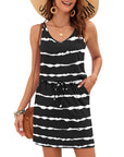 Vestito Donna Ursula – Scollo a V, Spalline Sottili, Taglio Mini e Vita Regolabile con Tasche Estate