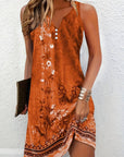 Blair | Abito midi asimmetrico da donna con arte astratta