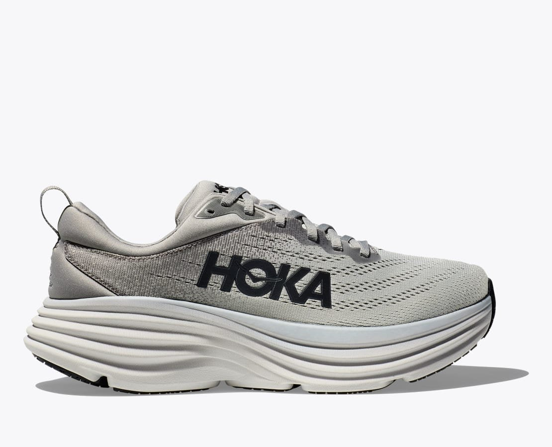 Hoka Bondi 8 Scarpe Running Grigio Bianco Uomo - 1