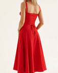 Bonnie | Abito midi floreale chic con corsetto da donna