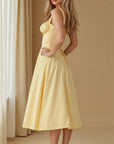 Bonnie | Abito midi floreale chic con corsetto da donna