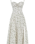 Bonnie | Abito midi floreale chic con corsetto da donna
