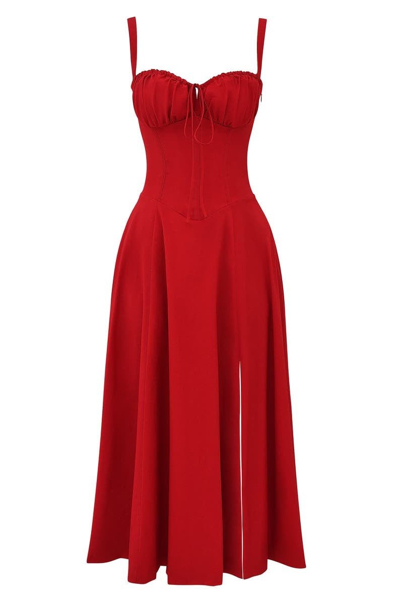 Bonnie | Abito midi floreale chic con corsetto da donna