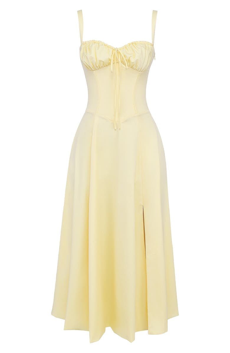 Bonnie | Abito midi floreale chic con corsetto da donna