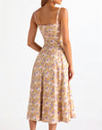 Bonnie | Abito midi floreale chic con corsetto da donna