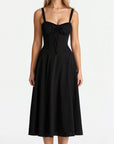 Bonnie | Abito midi floreale chic con corsetto da donna