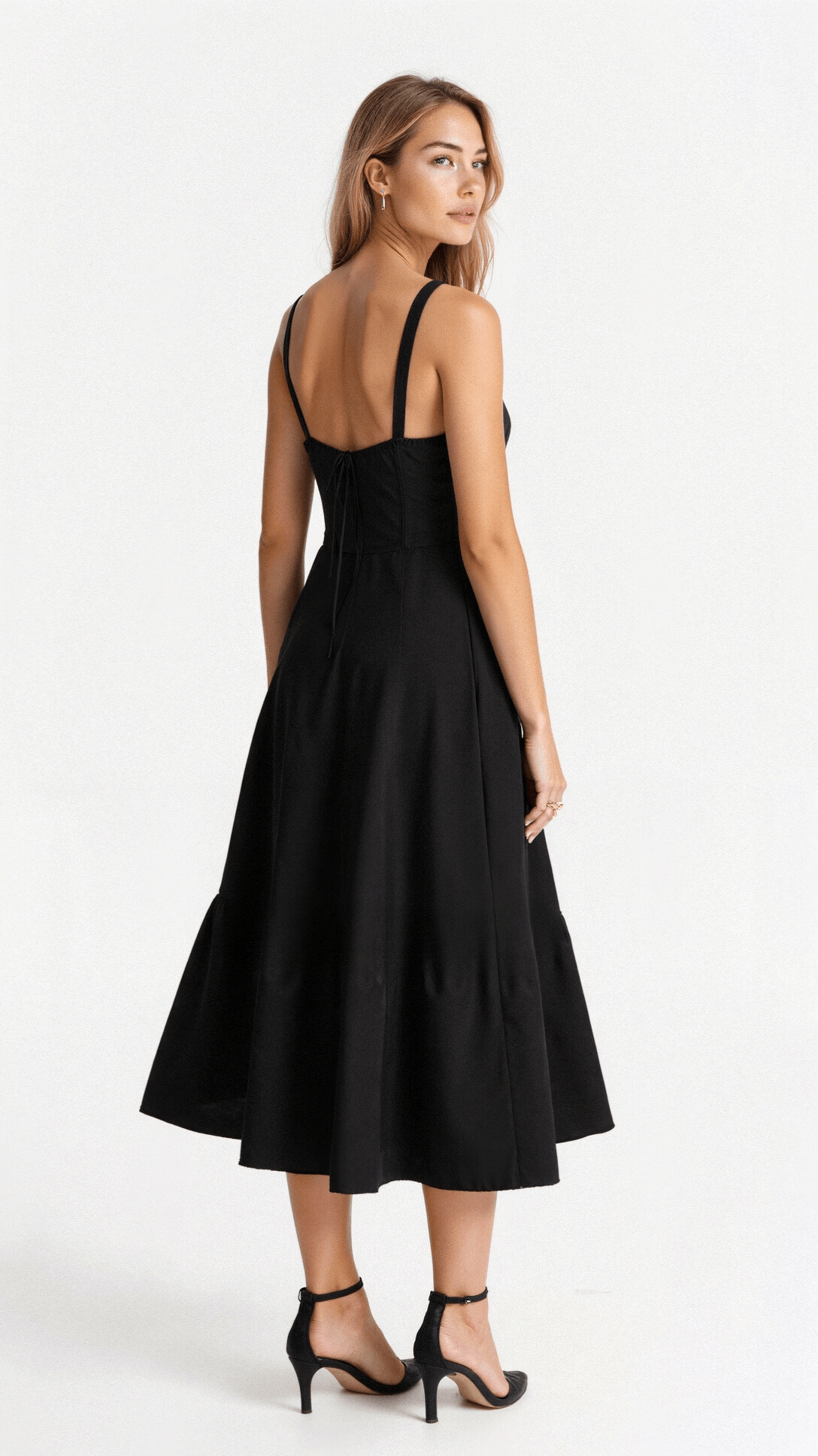 Bonnie | Abito midi floreale chic con corsetto da donna