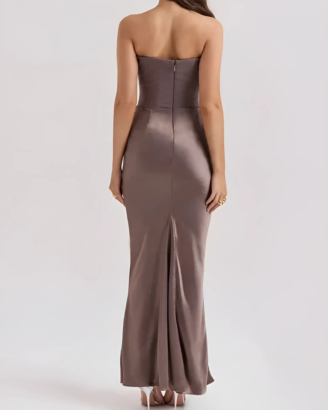 Brooklyn | Abito lungo elegante drappeggiato da donna per invitate a matrimoni
