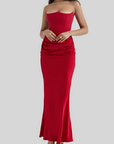 Brooklyn | Abito lungo elegante drappeggiato da donna per invitate a matrimoni