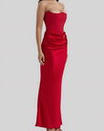 Brooklyn | Abito lungo elegante drappeggiato da donna per invitate a matrimoni