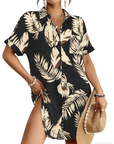 Camille Vestito Camicia Spiaggia Donna – Copricostume Bottonato Collo Camicia, Taglio Leggero e Versatile Estate