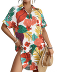 Camille Vestito Camicia Spiaggia Donna – Copricostume Bottonato Collo Camicia, Taglio Leggero e Versatile Estate