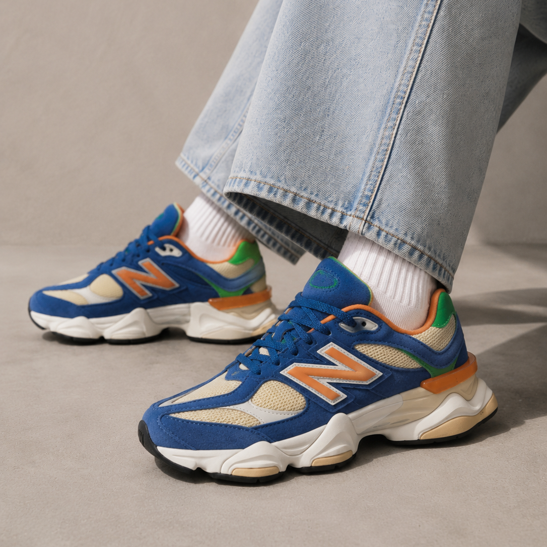 New Balance 9060 Blu Beige Uomo Donna Sneakers - 5