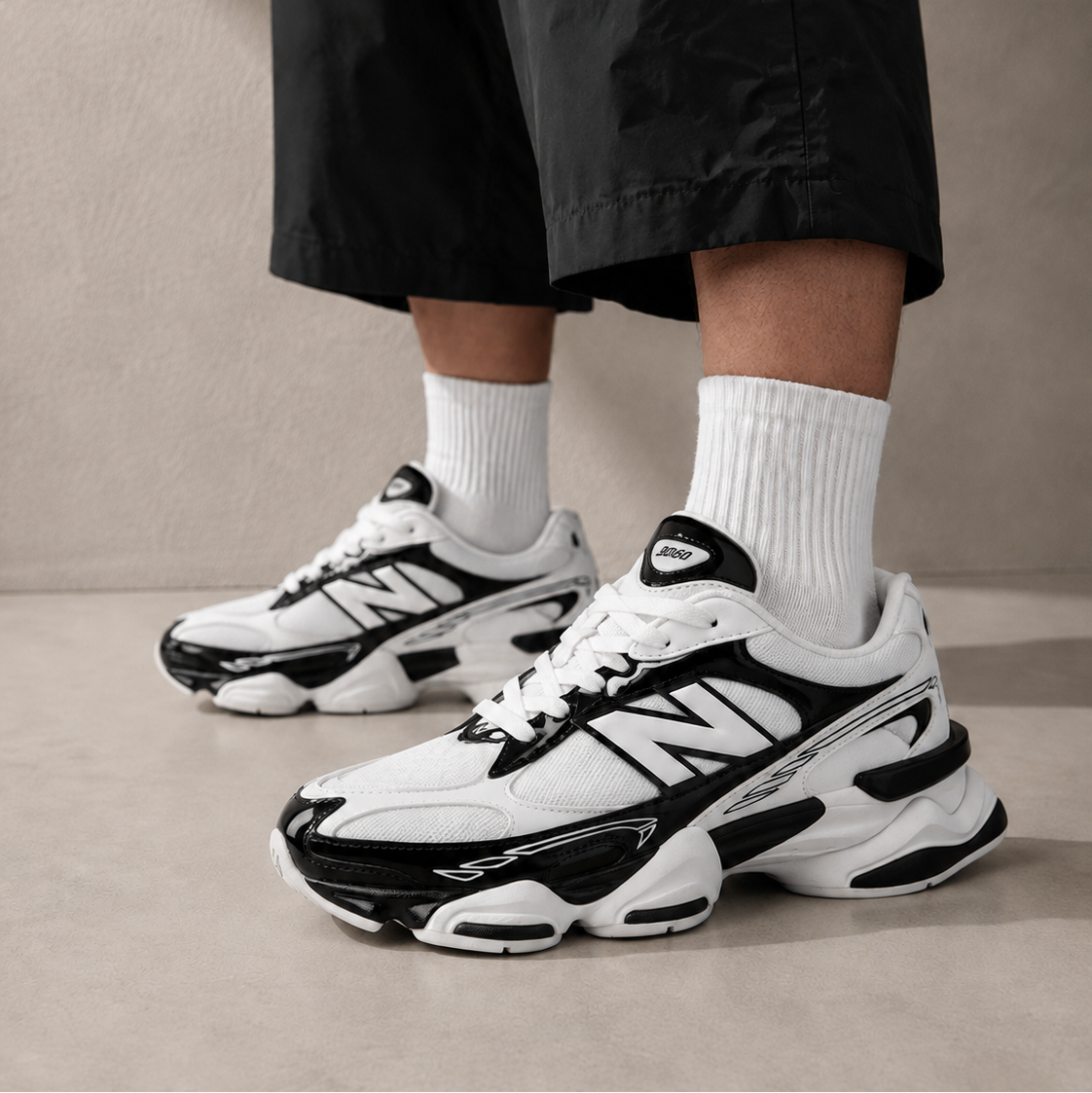 New Balance 9060R Nero Bianco Uomo Donna - 5