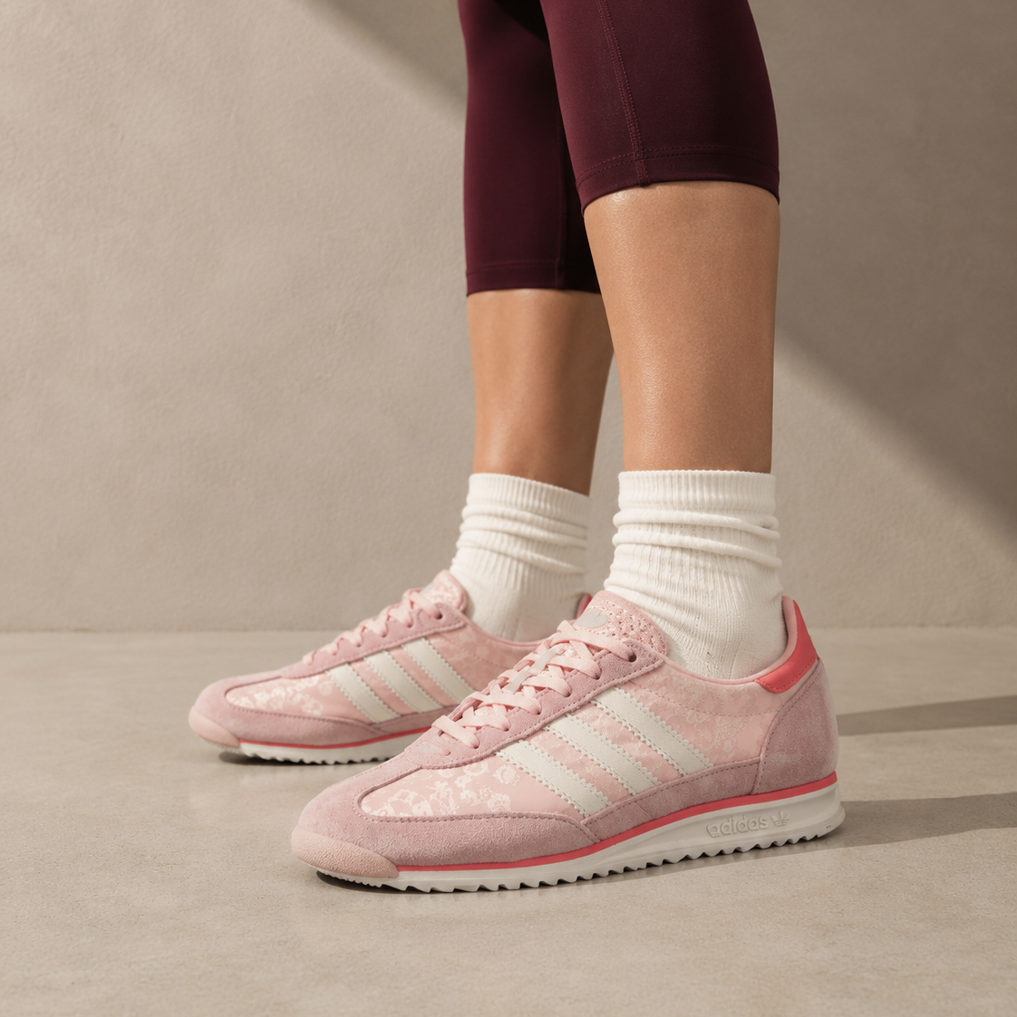 Adidas SL 72 Sandy Pink x Liberty sneakers basse donna in rosa - dettaglio tomaia