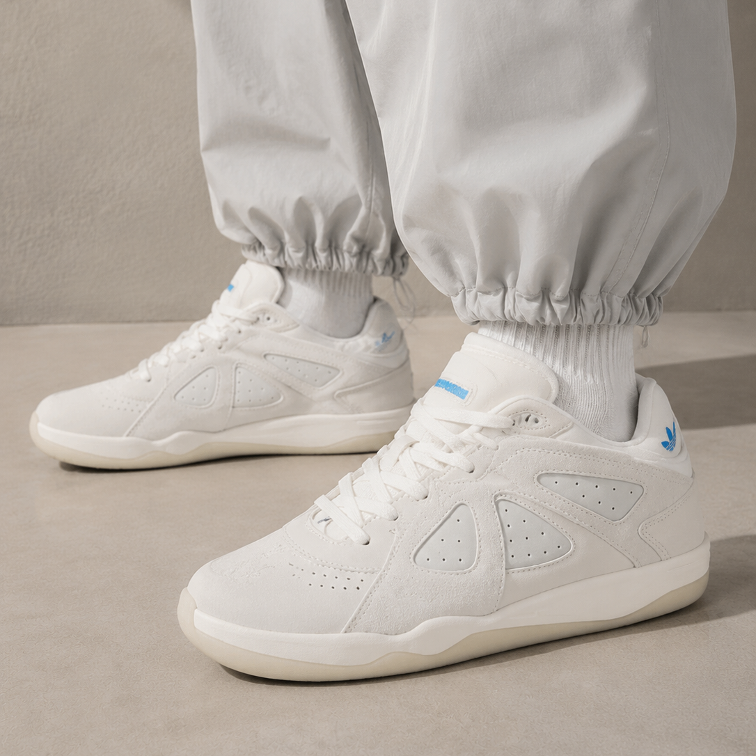 Adidas BadBo 1.0 Resilience x Bad Bunny sneakers basse donna in bianco blu - vista posteriore