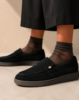 Adidas Spezial Loafer Black Gum sneakers basse uomo e donna in nero - dettaglio tomaia