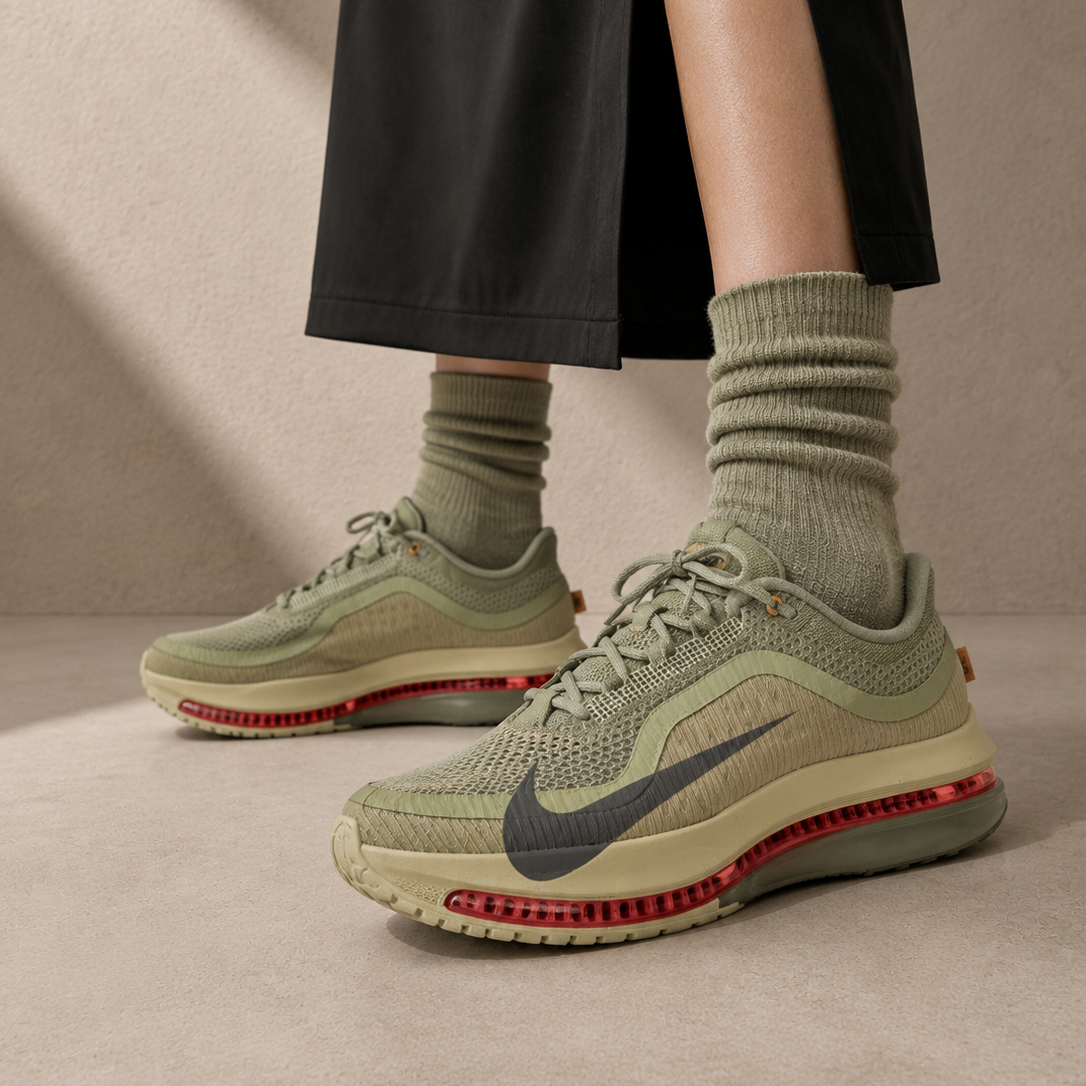 Nike Pegasus Premium Running Poets Khaki Verde Militare Uomo Donna - 5