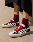 Adidas Samba Cow Print Aurora Coffee sneakers basse uomo e donna in marrone - dettaglio tomaia