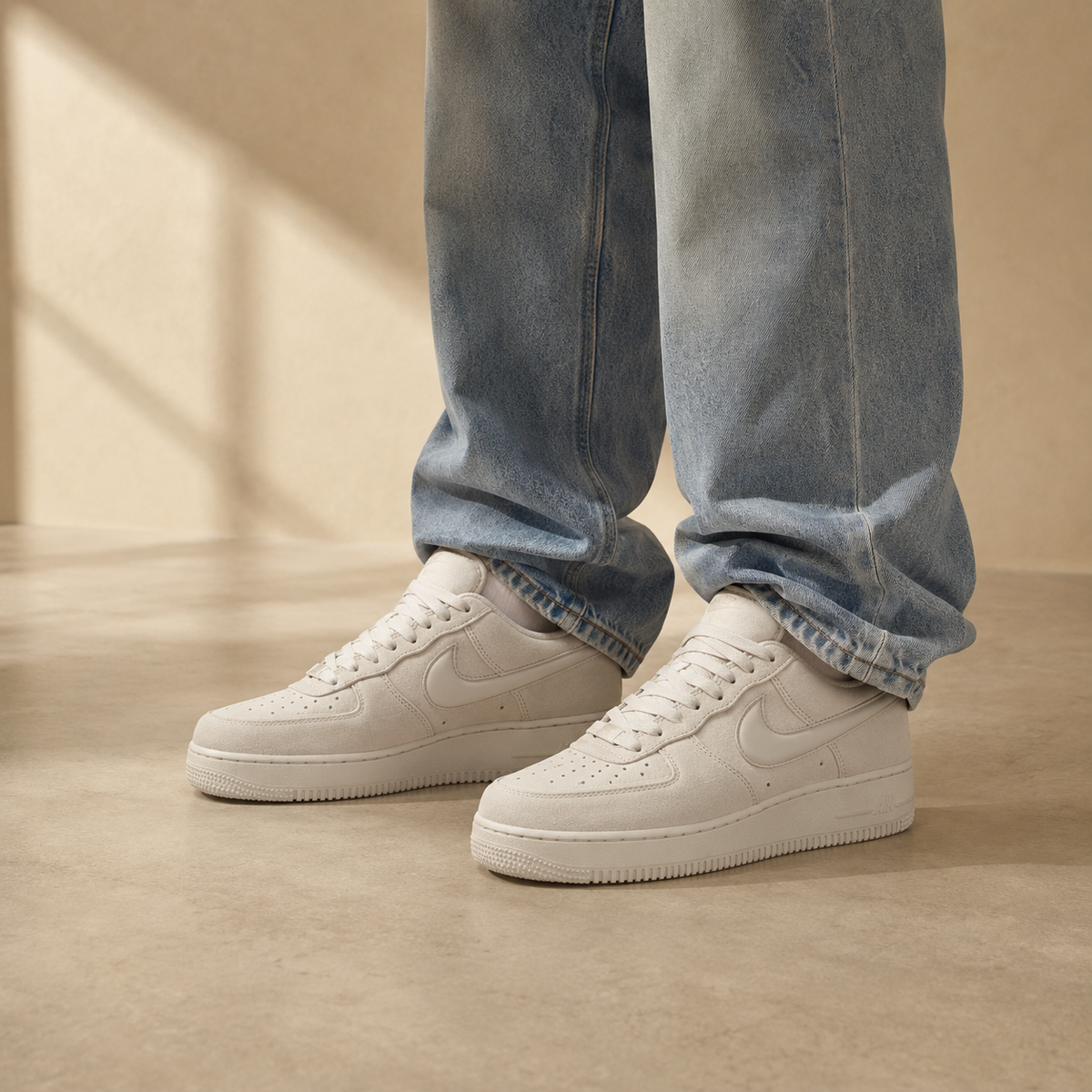 Nike Air Force 1 Low '07 Beige Bianco Uomo Donna - 4