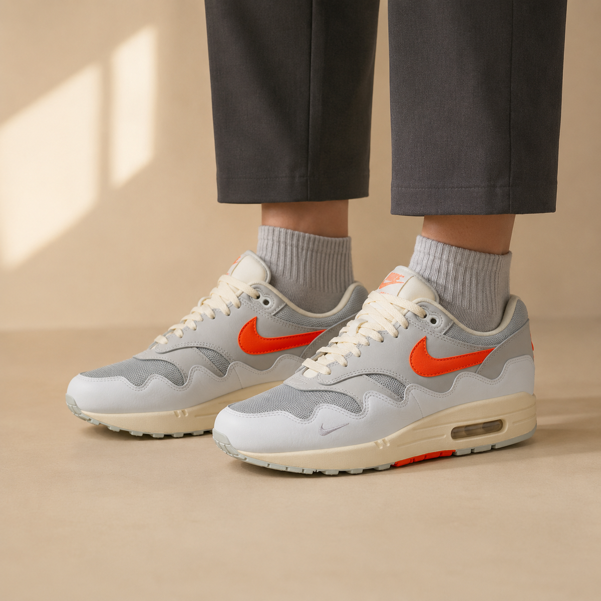 Nike Air Max 1 Patta Waves White Hyper Crimson Bianco Uomo Donna - 4
