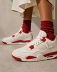 Nike Air Jordan 4 Valentine's Day Sierra Red Bianco Rosso Donna - 5