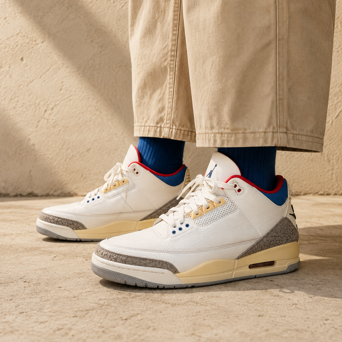 Nike Air Jordan 3 Retro Seoul 2.0 Bianco Blu Rosso Nero Uomo - 5