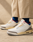 Nike Air Jordan 3 Retro Seoul 2.0 Bianco Blu Rosso Nero Uomo - 5
