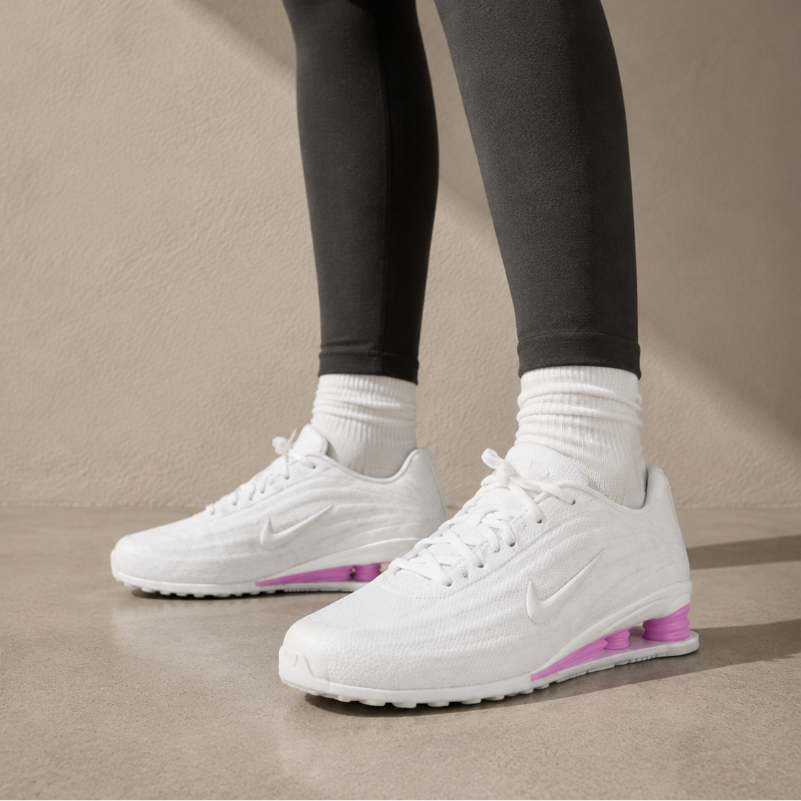 Nike Shox Z Bianco Rosa Uomo Donna Sneakers - 5