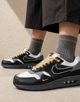 Nike Air Max 1 .SWOOSH Low Poly Big Head Mode Nero Grigio Uomo Donna - 5