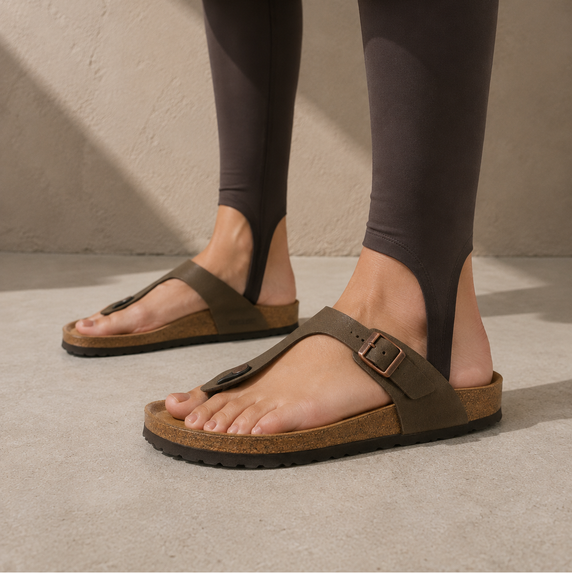 Birkenstock Gizeh Brown infradito unisex in marrone - vista posteriore