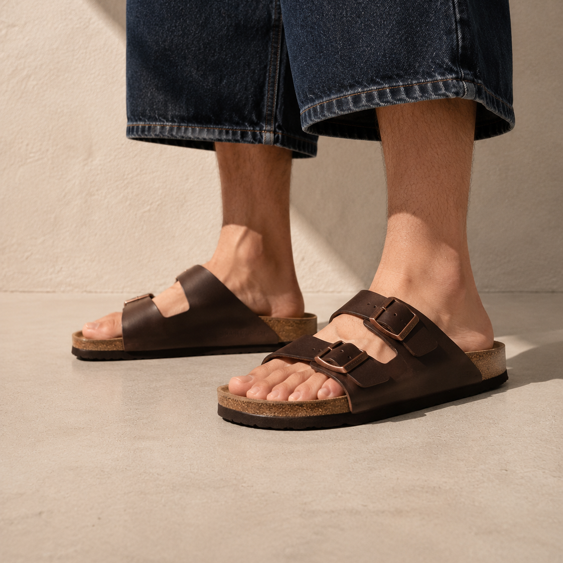 Birkenstock Arizona Brown sandali unisex in marrone - vista posteriore