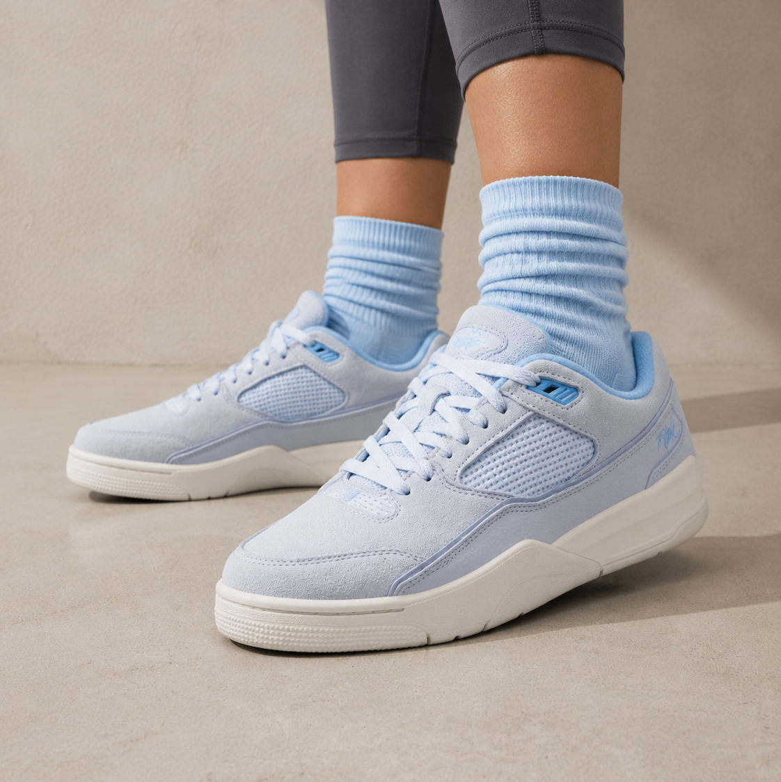Nike Air Jordan Flight Court Azzurro Hydrogen Blue Uomo - 5