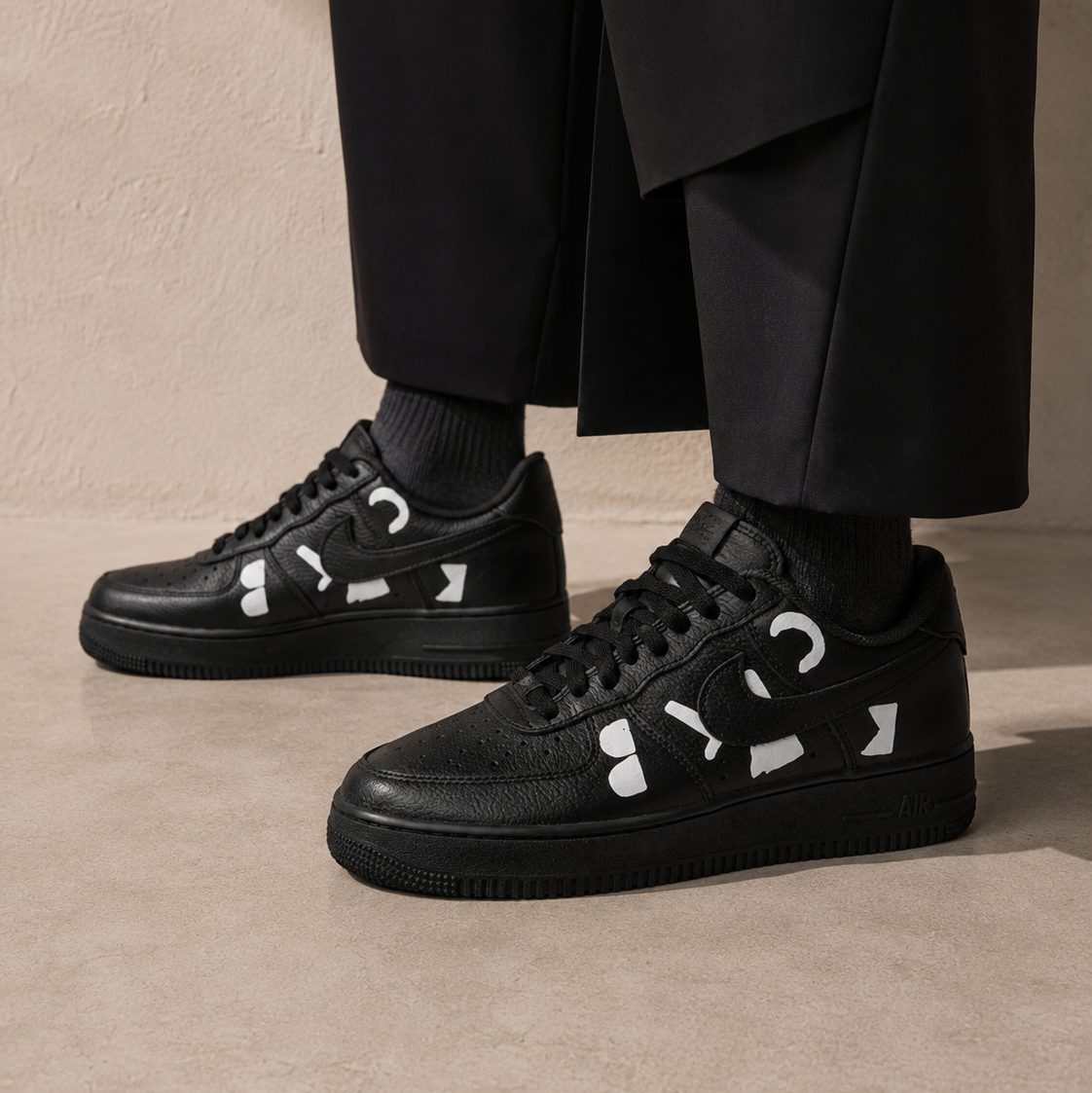 Nike Air Force 1 Low Retro SP BLACK Comme des Garçons Nero Uomo Donna - 5