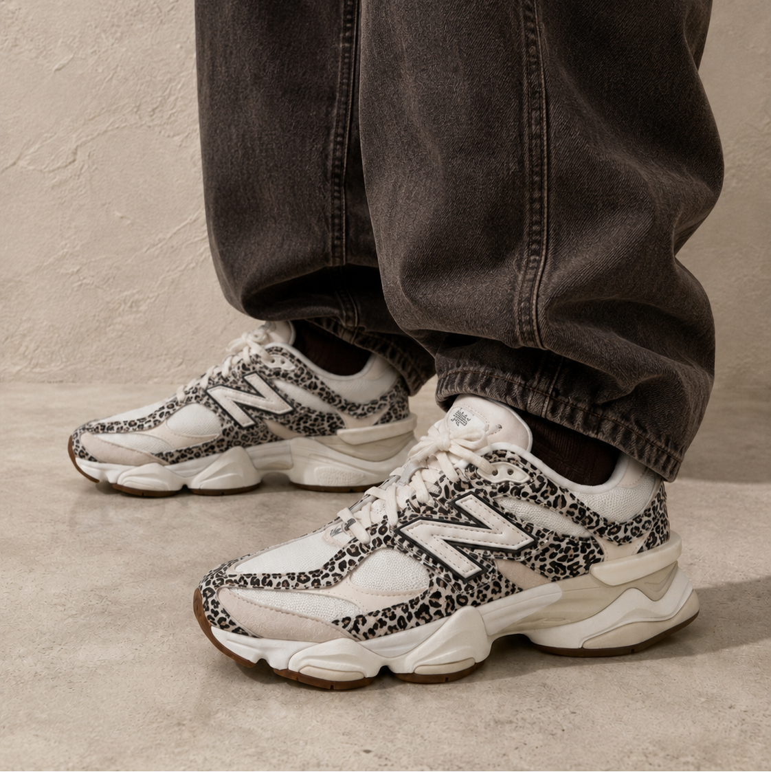New Balance 9060 Leopard Beige Marrone Uomo Donna - 5