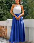 Claire | Abito lungo da donna con scollo all'americana per invitate a matrimoni