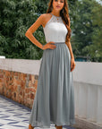 Claire | Abito lungo da donna con scollo all'americana per invitate a matrimoni