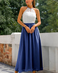 Claire | Abito lungo da donna con scollo all'americana per invitate a matrimoni