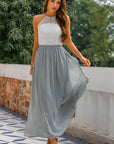 Claire | Abito lungo da donna con scollo all'americana per invitate a matrimoni