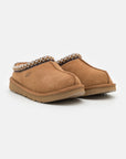 UGG Tasman II Chestnut ciabatte chiuse uomo e donna in pelle scamosciata e montone marrone chestnut, vista frontale