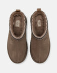 UGG Tazz Hickory ciabatte platform donna in pelle scamosciata e montone marrone hickory, dettaglio interno