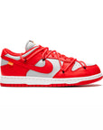Nike Dunk Low Rosse e Bianche x Off-White University Scarpe Uomo