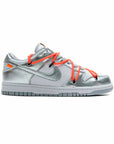 Nike Dunk Low Argento x Off-White con Lacci Arancioni Scarpe Uomo Donna