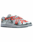 Nike Dunk Low Argento x Off-White con Lacci Arancioni Scarpe Uomo Donna