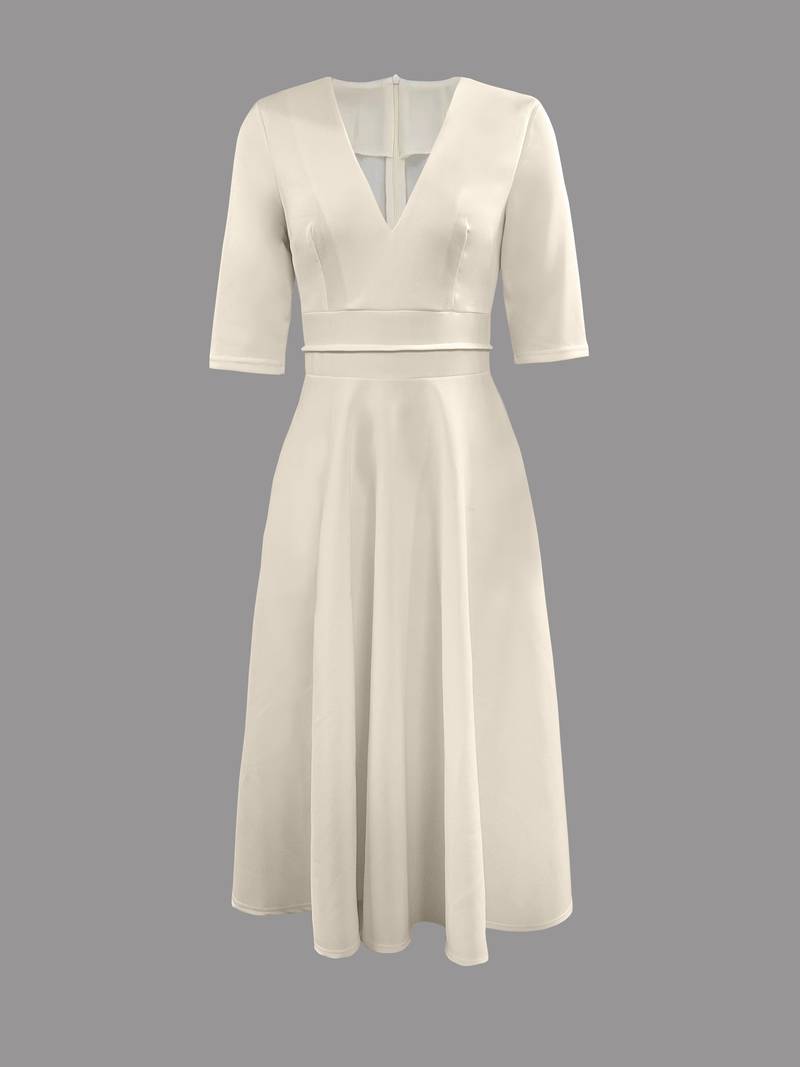 Daisy | Abito midi svasato da donna per invitate a matrimoni