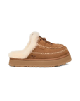 UGG Disquette Alpine Chestnut – Ciabatte Platform Donna in Montone Premium Chestnut Marroni