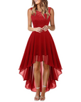 Drel Abito Donna – Abito Lungo Senza Maniche in Pizzo Collo Tondo Boho Chic Elegante